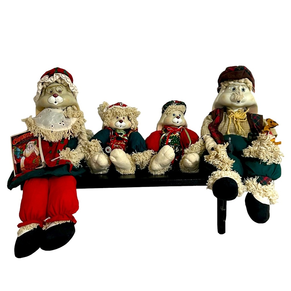 Vintage Christmas House of Lloyd Flossie, Hip and Hop Rabbit Family